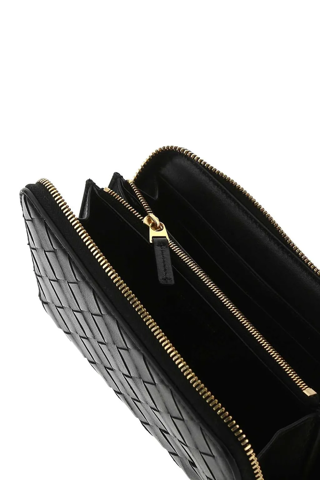 Bottega Veneta Intrecciato Weave Zip Around Wallet