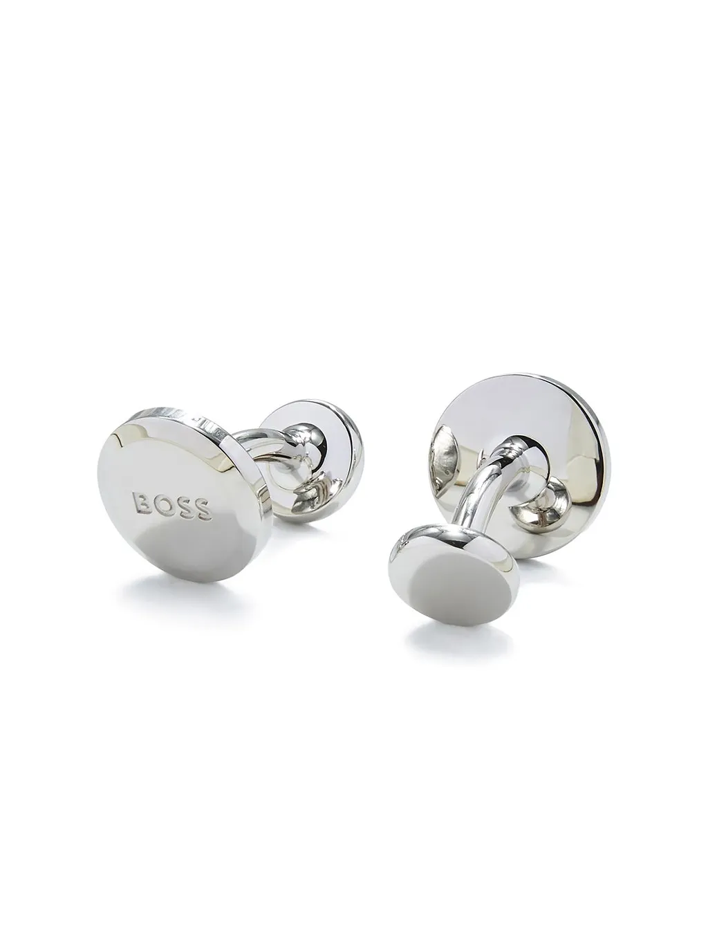 Boss Hugo Boss Engraved Logo Round Cufflinks