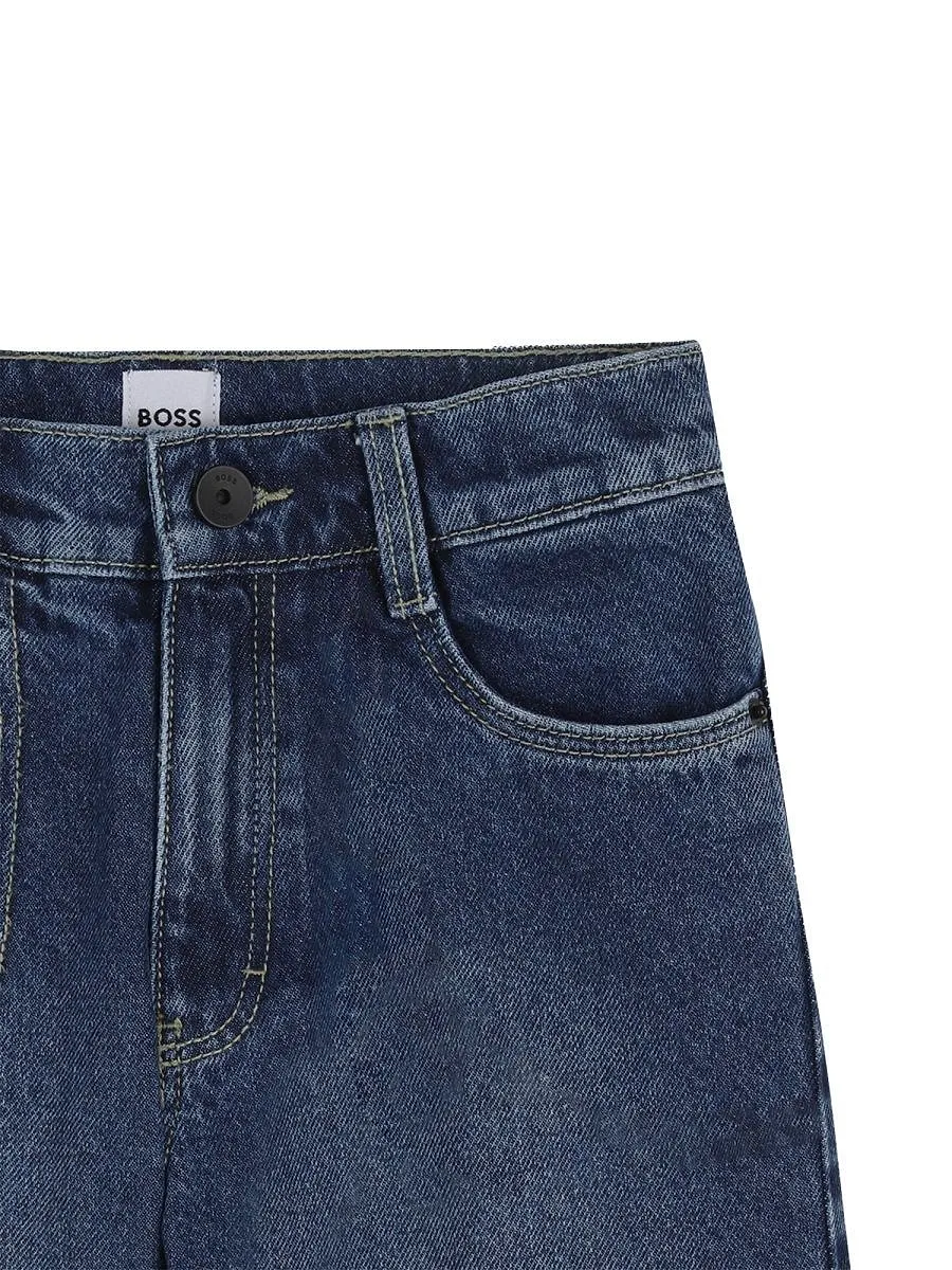 Hugo Boss Kids Five-Pocket Denim Shorts