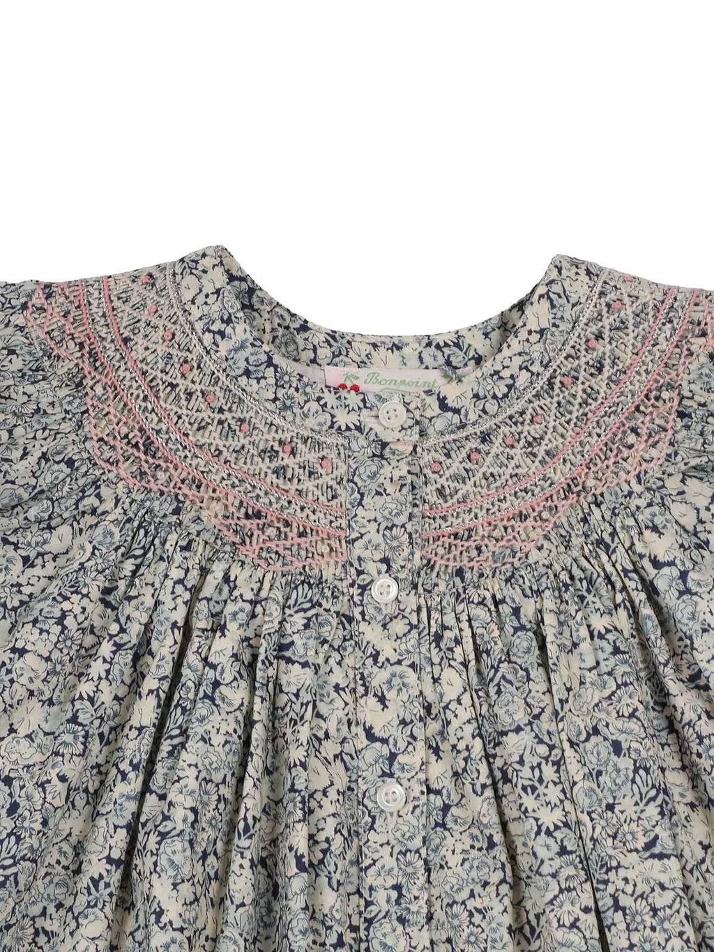 Bonpoint Floral Printed Crewneck Dress