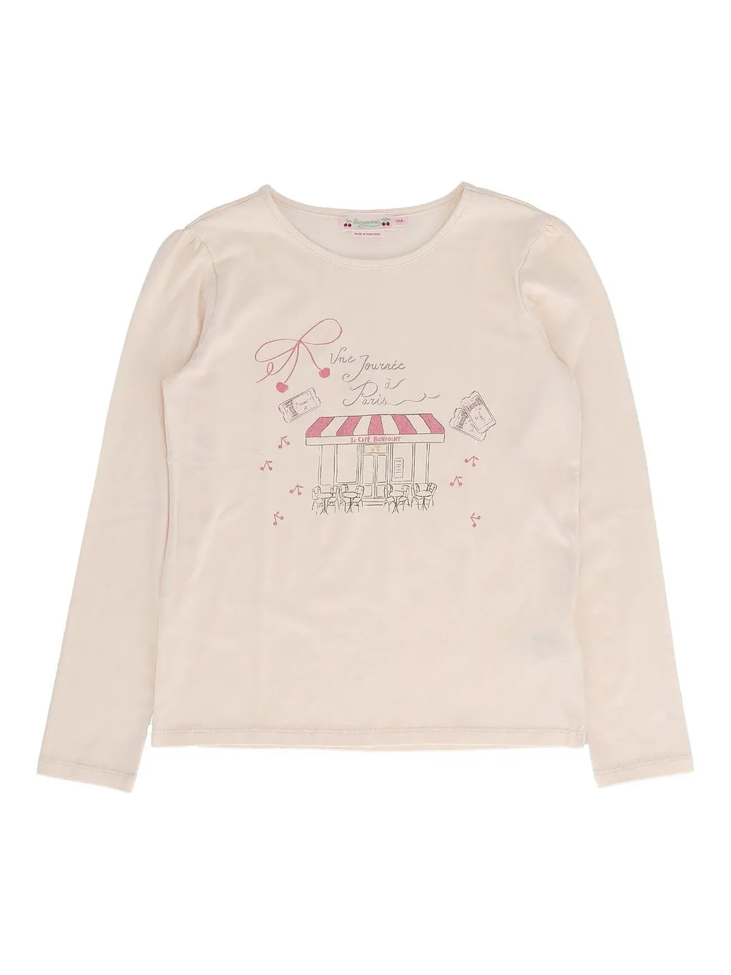 Bonpoint Gracieuse Long-Sleeved Crewneck T-Shirt