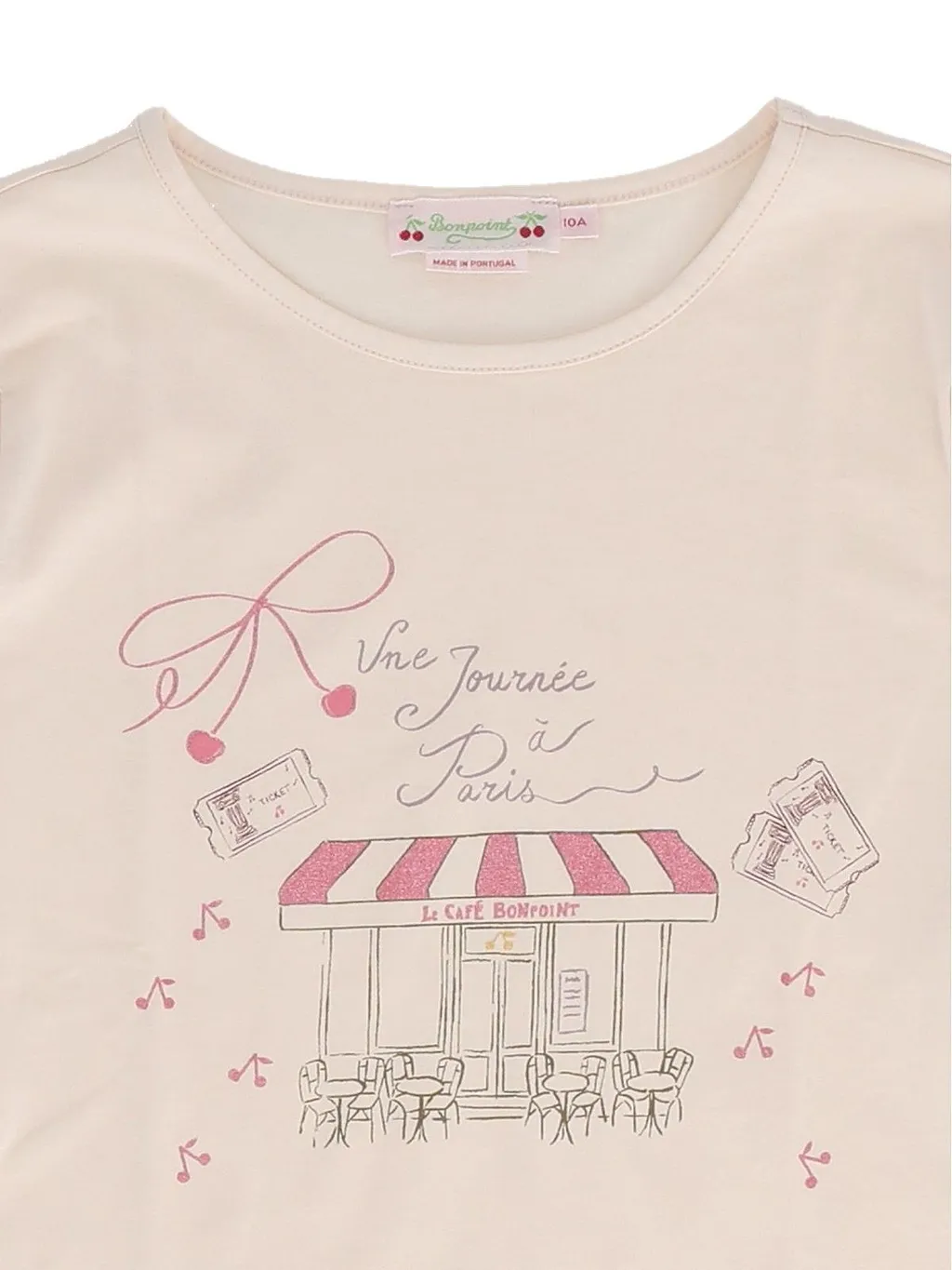 Bonpoint Gracieuse Long-Sleeved Crewneck T-Shirt