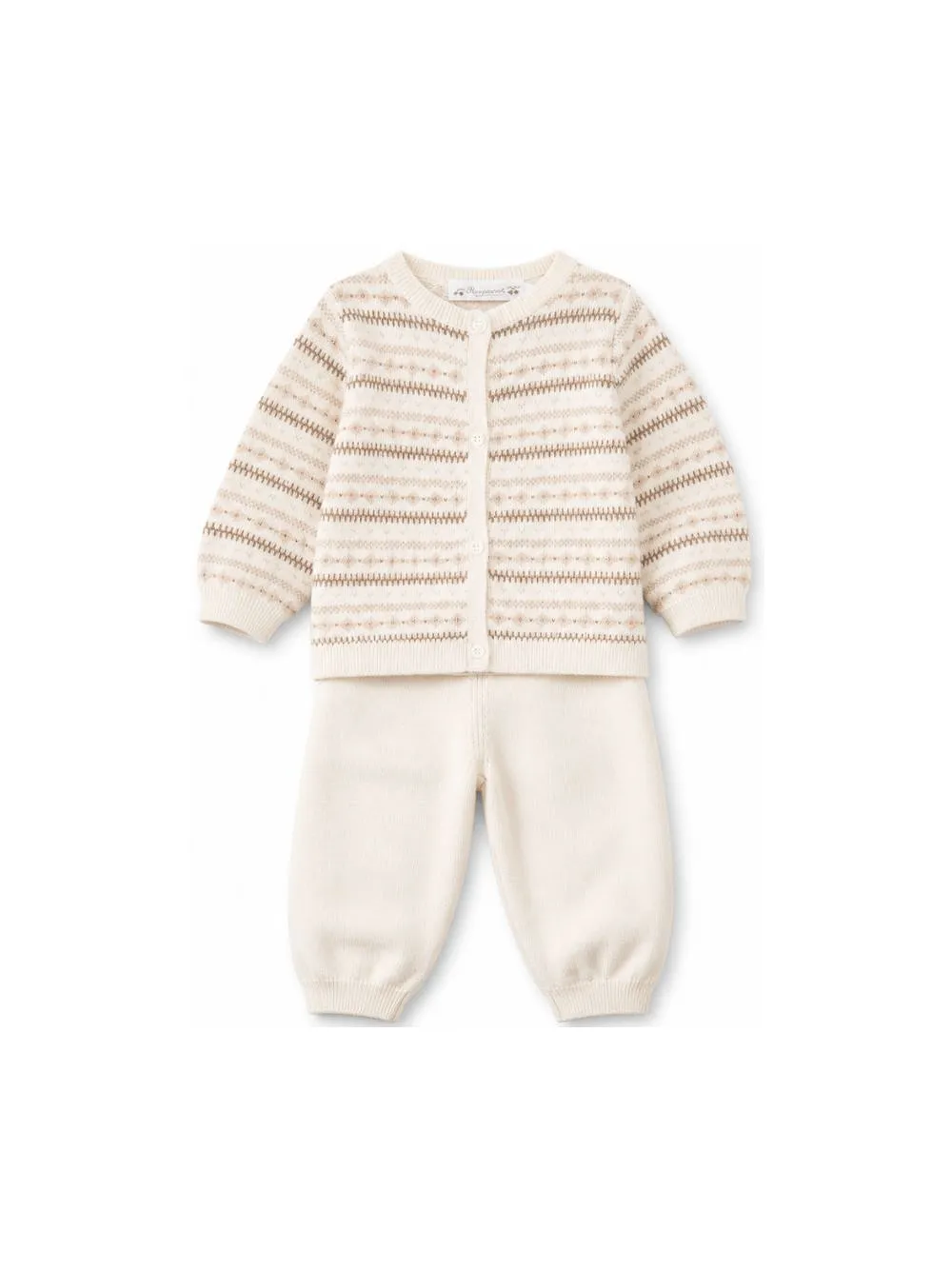 Bonpoint Grifin Round Neck Jacquard Set