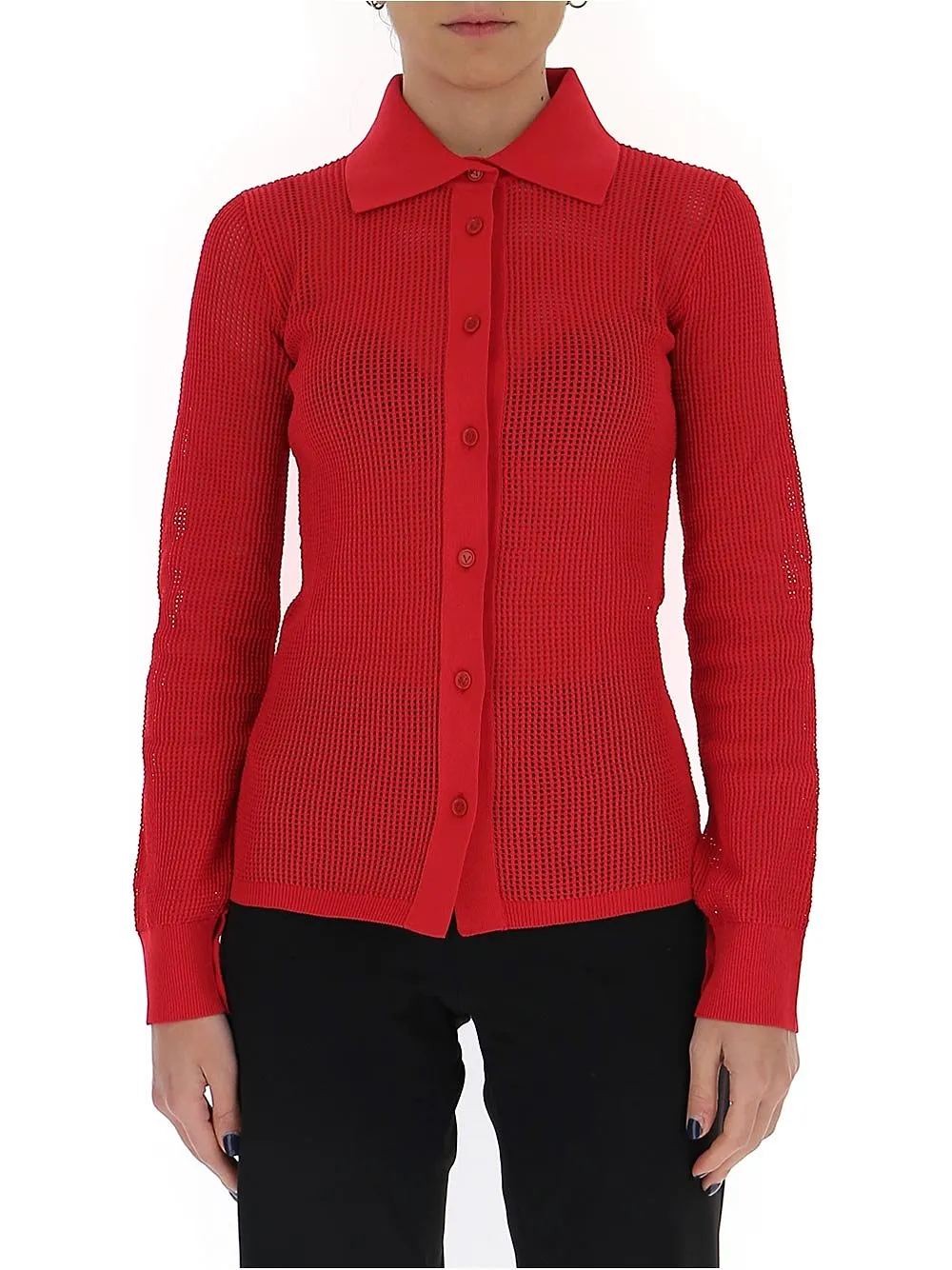 Bottega Veneta Mesh Buttoned Cardigan