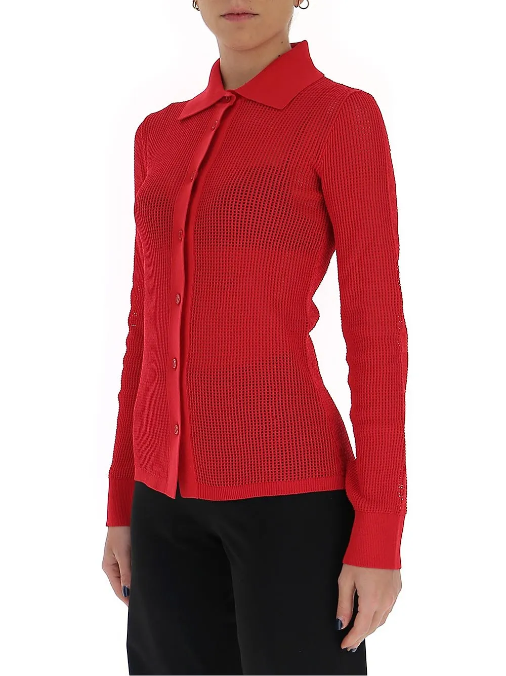 Bottega Veneta Mesh Buttoned Cardigan