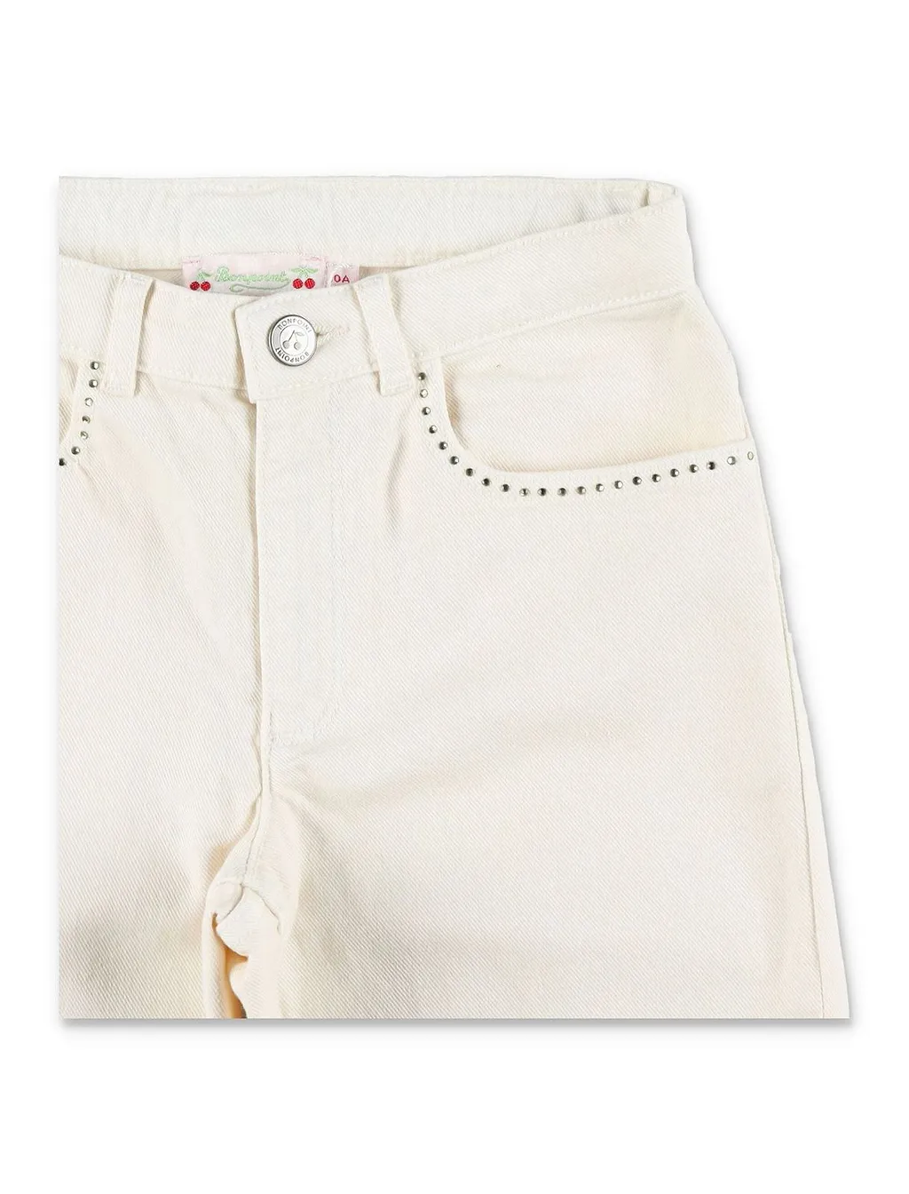 Bonpoint Studded Straight-Leg Pants