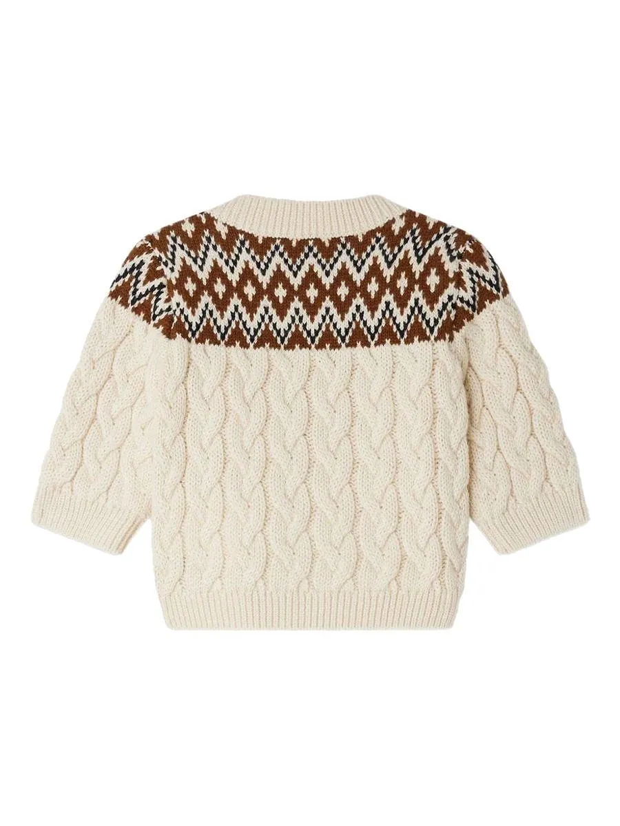 Bonpoint Joshua Fair Isle Cable Sweater