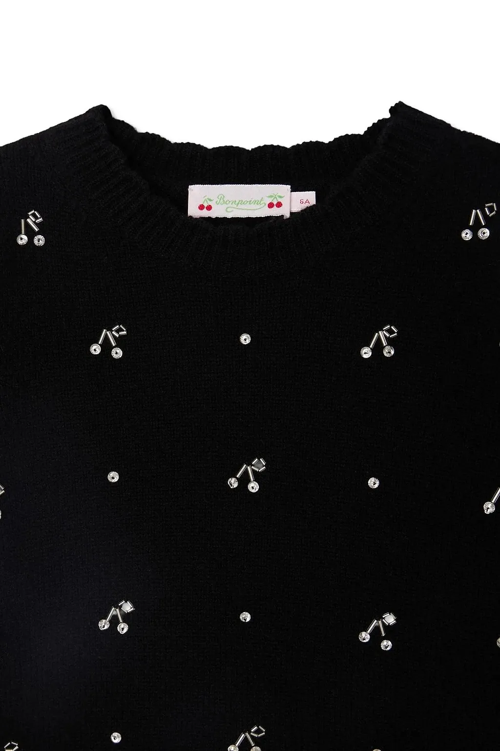 Bonpoint Justine Embellished Scallop Edge Jumper