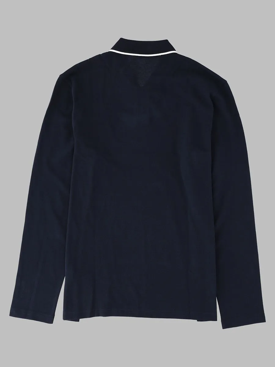 Boss Hugo Boss Tipped Long-Sleeve Polo Shirt