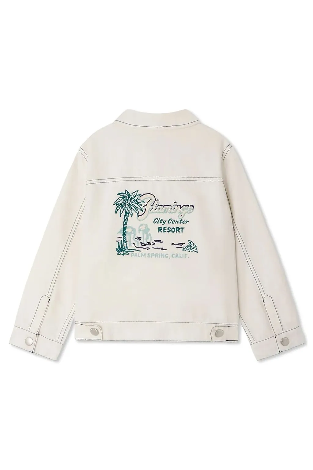Bonpoint Leddis Contrast Stitched Denim Jacket
