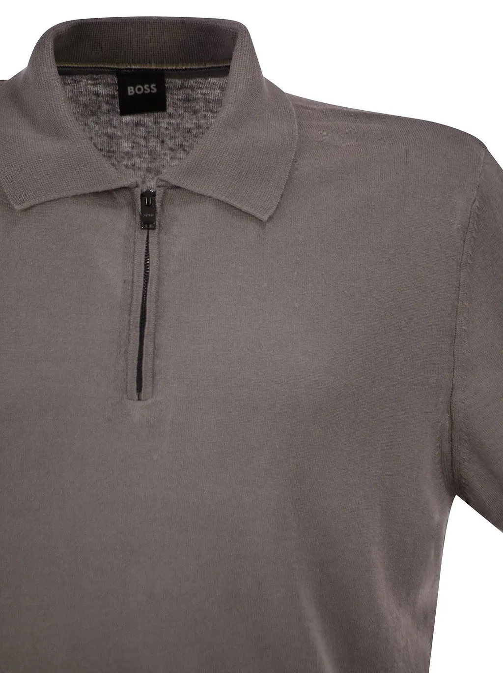 Boss Hugo Boss Zip Detailed Contrast-Trim Polo Shirt