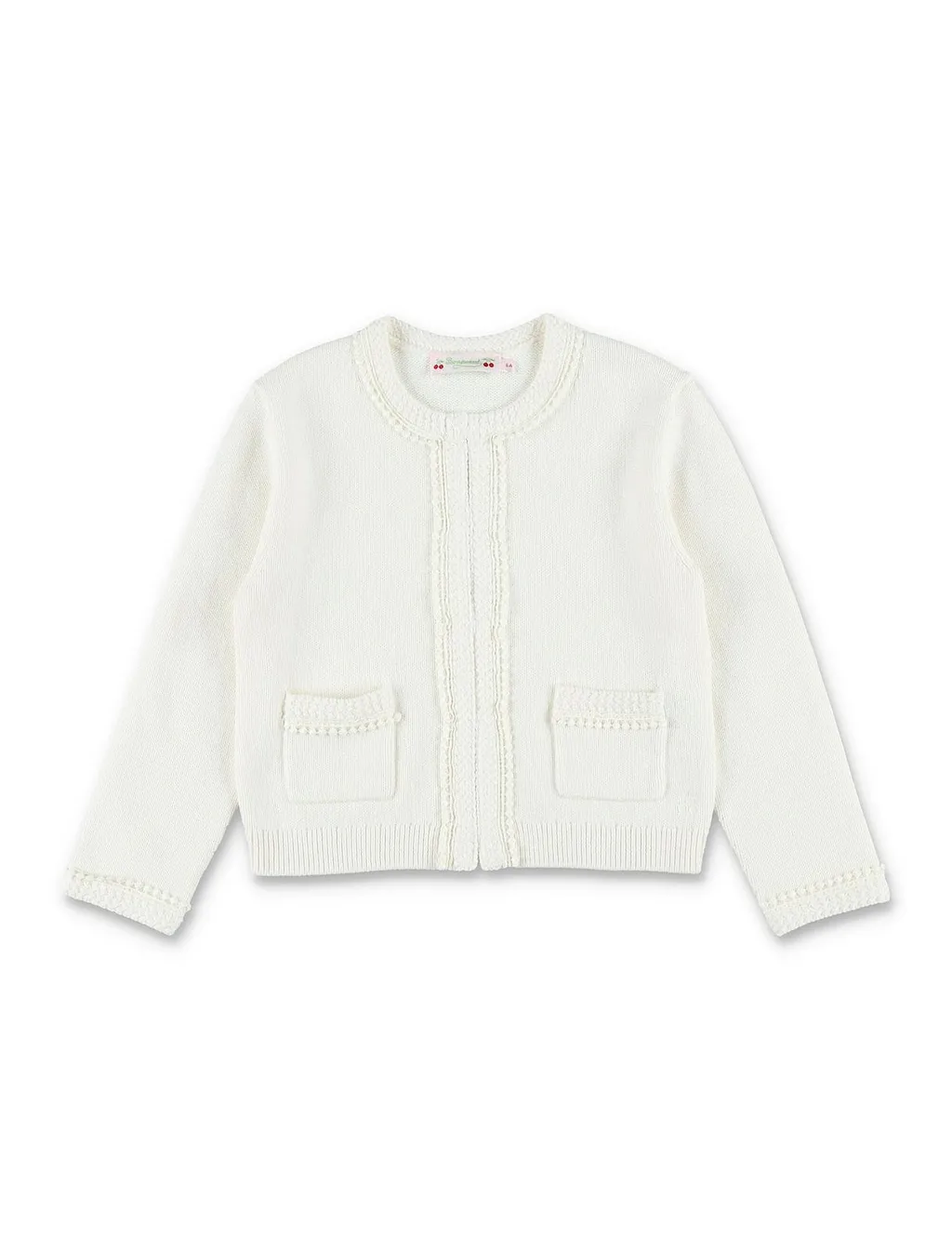 Bonpoint Long-Sleeved Crewneck Cardigan