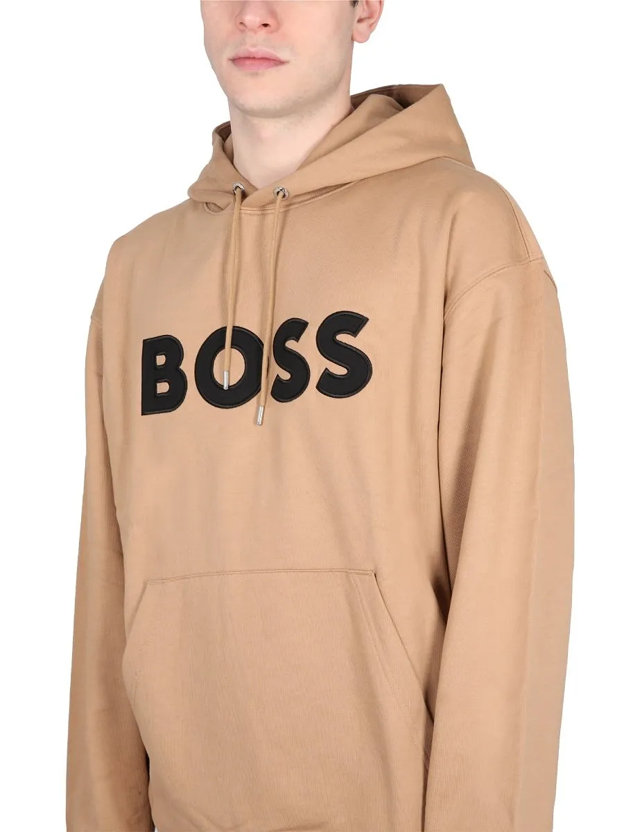 Boss Hugo Boss Logo Embroidered Long-Sleeved Hoodie