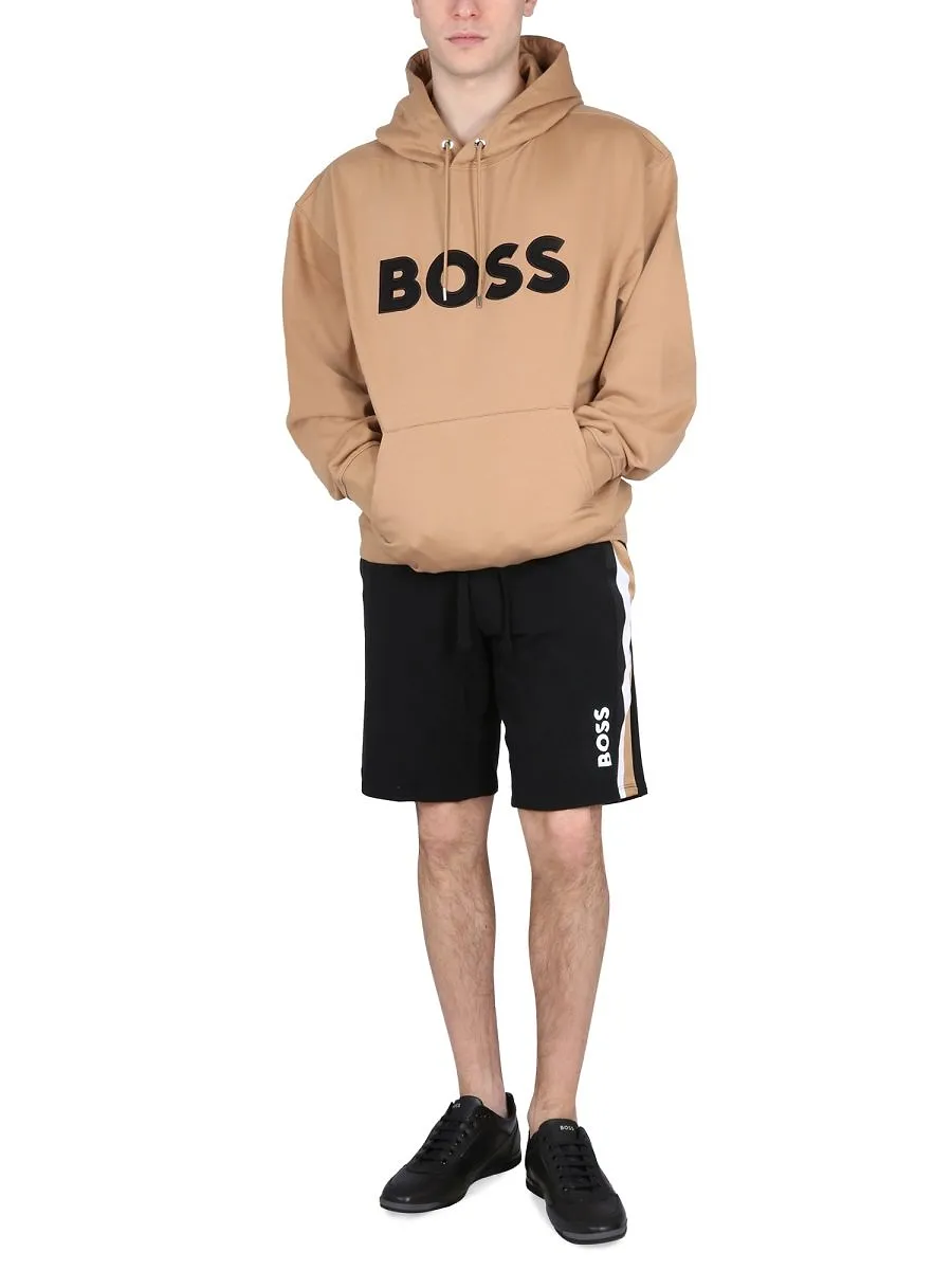 Boss Hugo Boss Logo Embroidered Long-Sleeved Hoodie