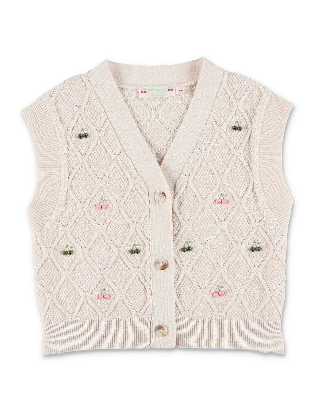 Bonpoint Lys V-Neck Sleeveless Cardigan