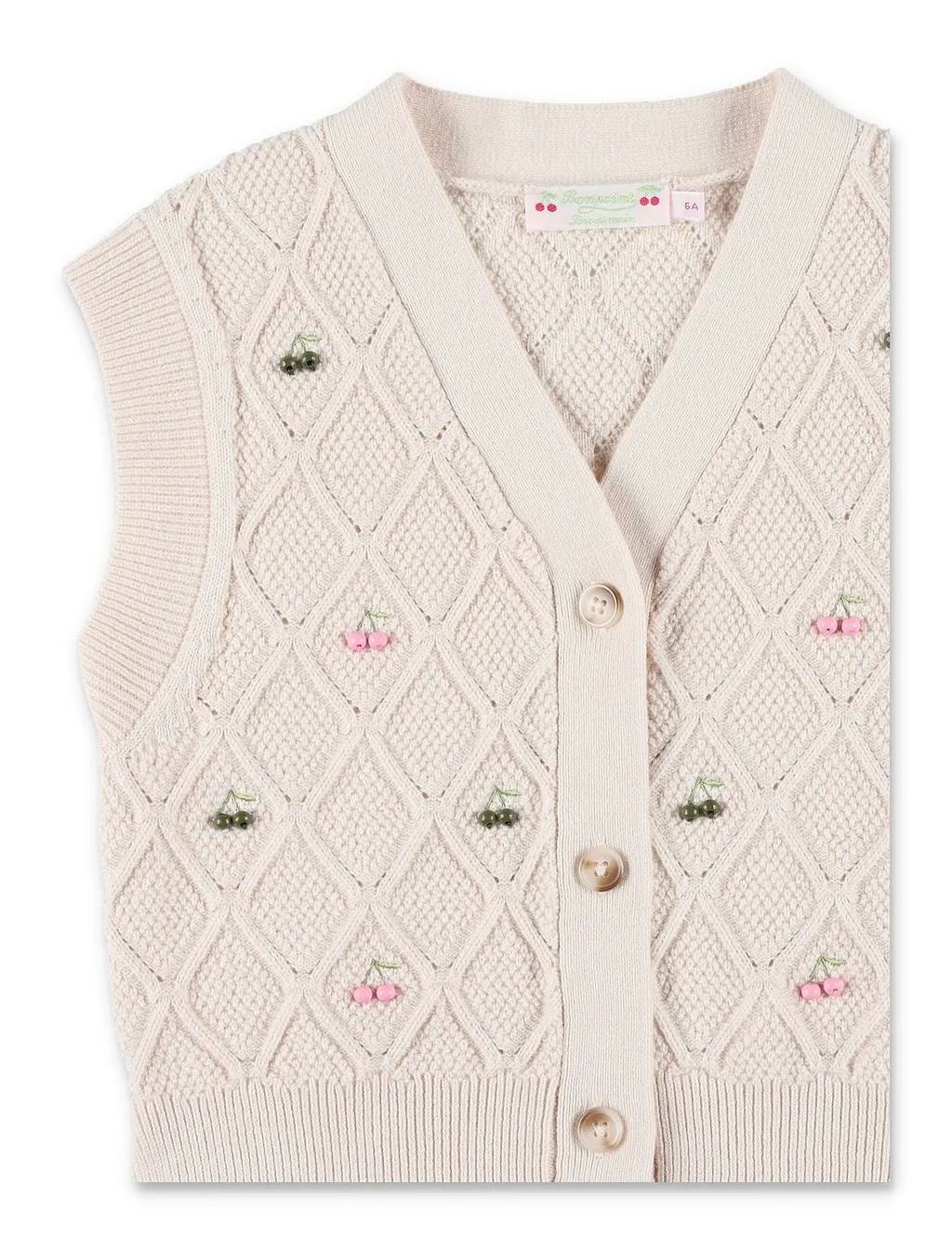 Bonpoint Lys V-Neck Sleeveless Cardigan