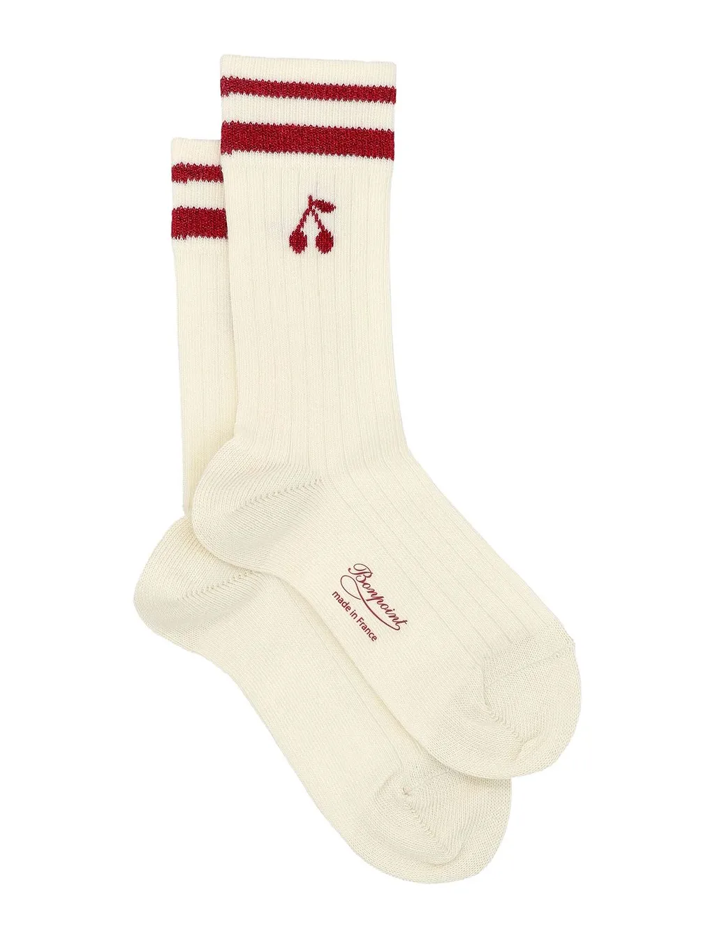 Bonpoint Manea Striped Cherry Socks