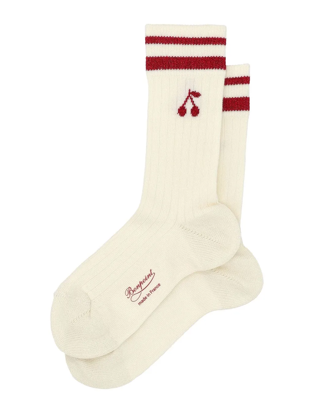 Bonpoint Manea Striped Cherry Socks