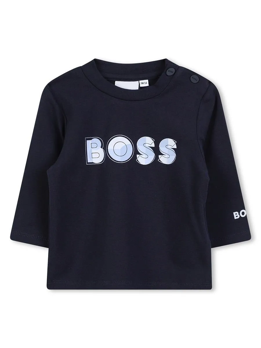 Hugo Boss Kids Logo Long Sleeved T-Shirt
