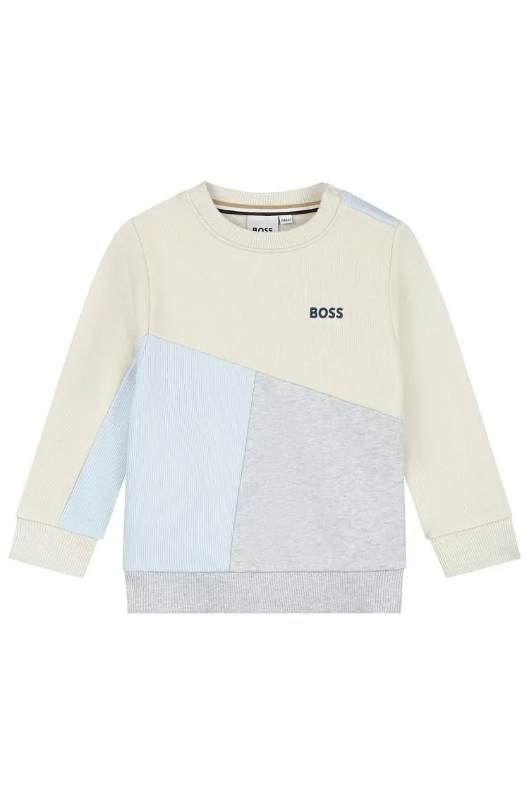 Boss Kids Colour-Block Crewneck Sweatshirt