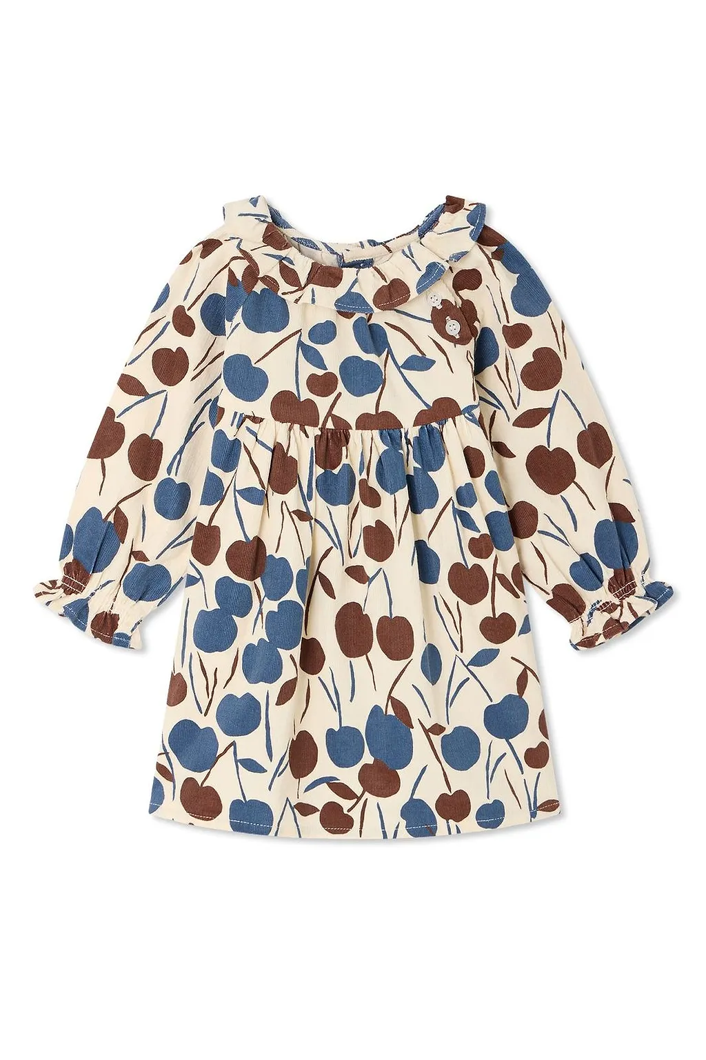 Bonpoint Melyssa Cherry Printed Velvet Dress