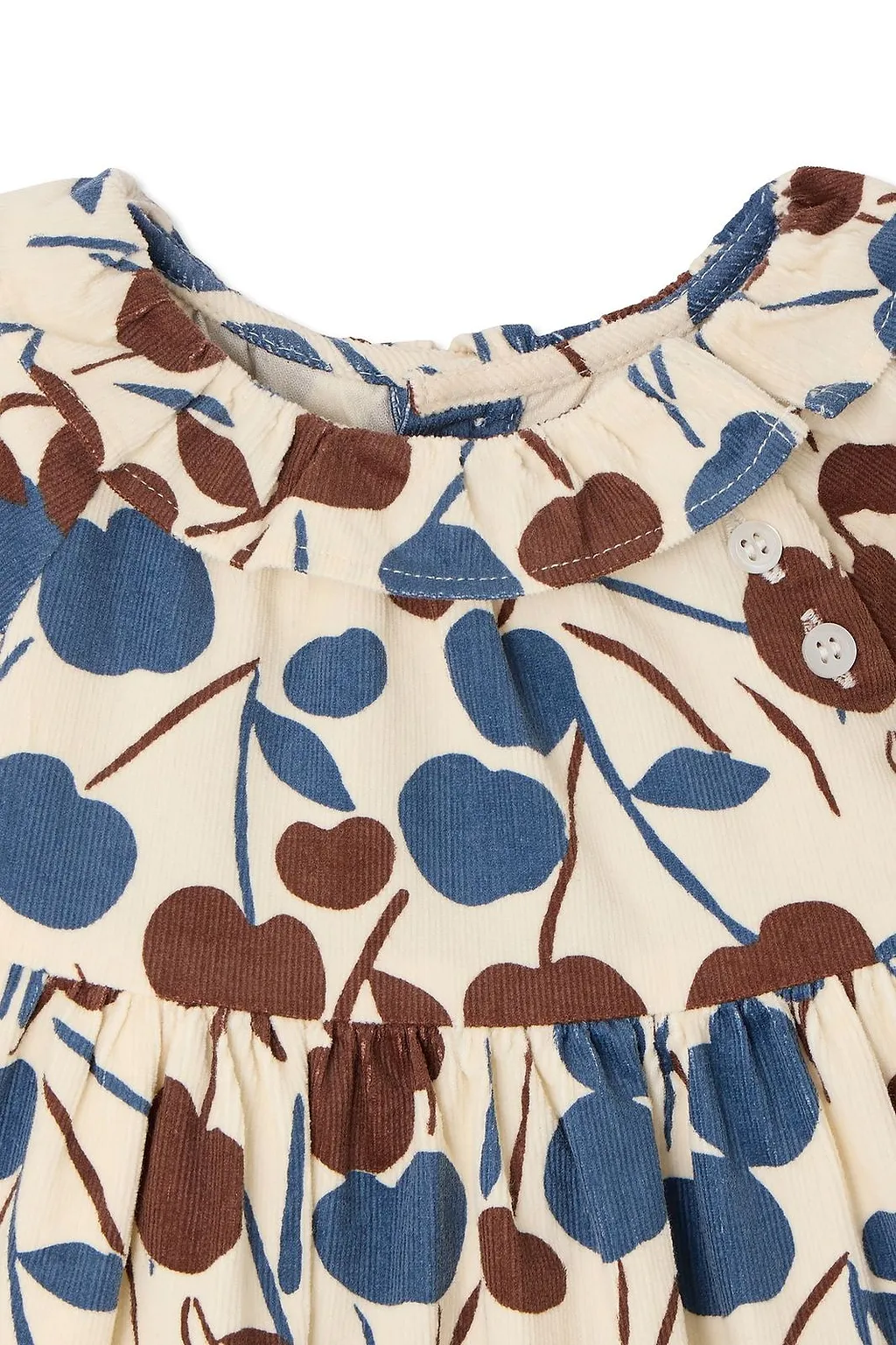 Bonpoint Melyssa Cherry Printed Velvet Dress