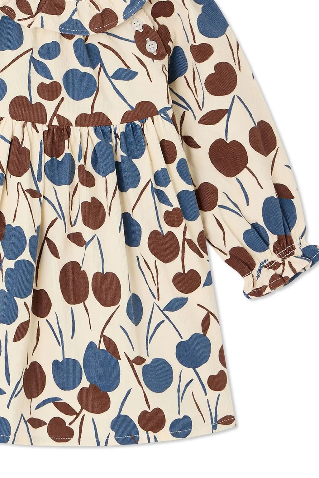 Bonpoint Melyssa Cherry Printed Velvet Dress