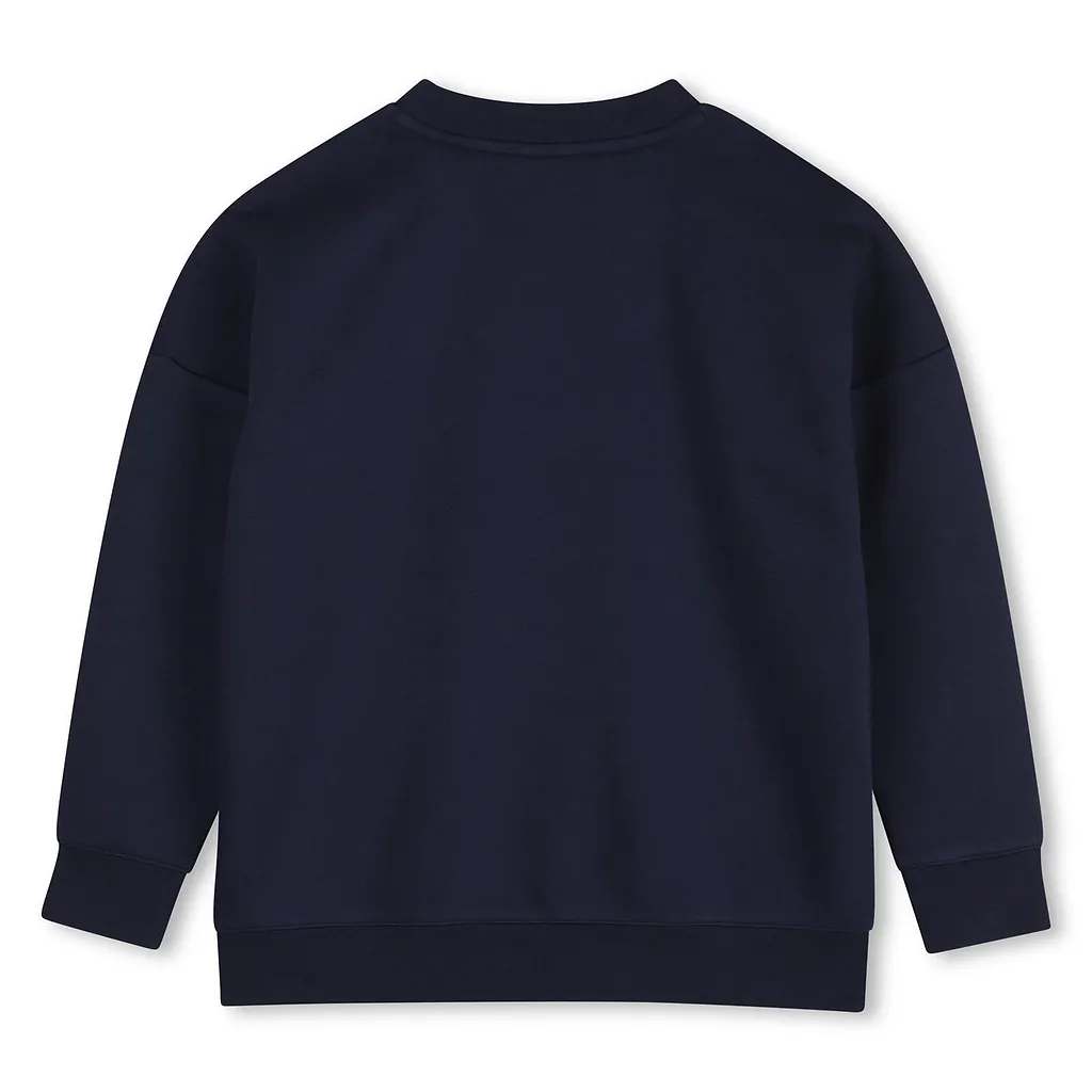 Boss Kids Logo Patch Crewneck Sweatshirt