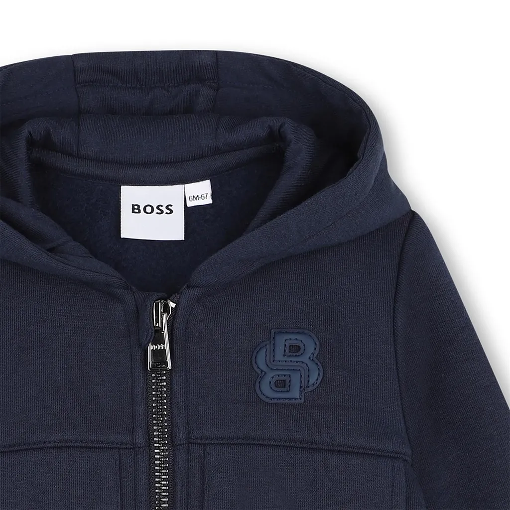 Boss Kids Logo-Patch Zip-Up Tracksuit