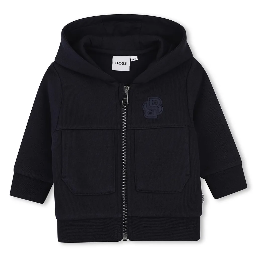Boss Kids Logo-Patch Zip-Up Tracksuit