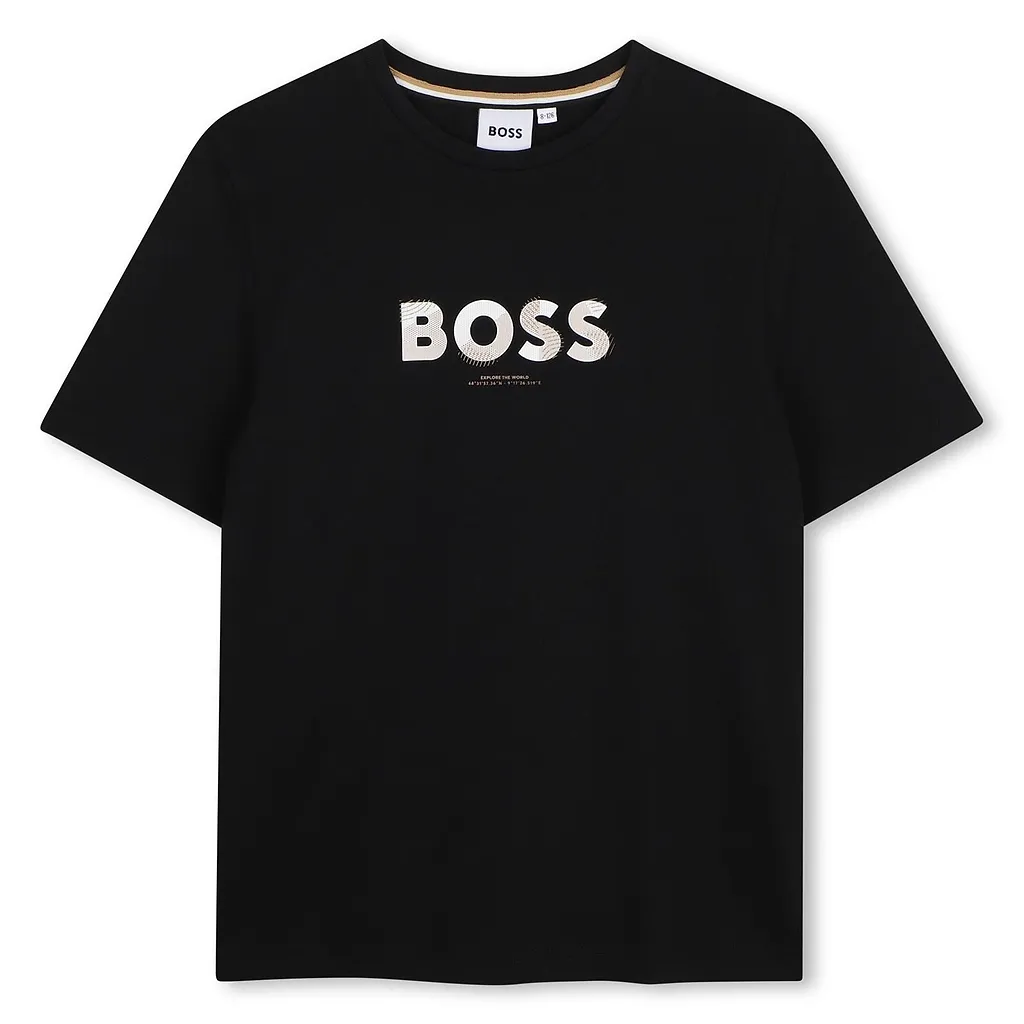 Boss Kids Logo Printed Crewneck T-Shirt