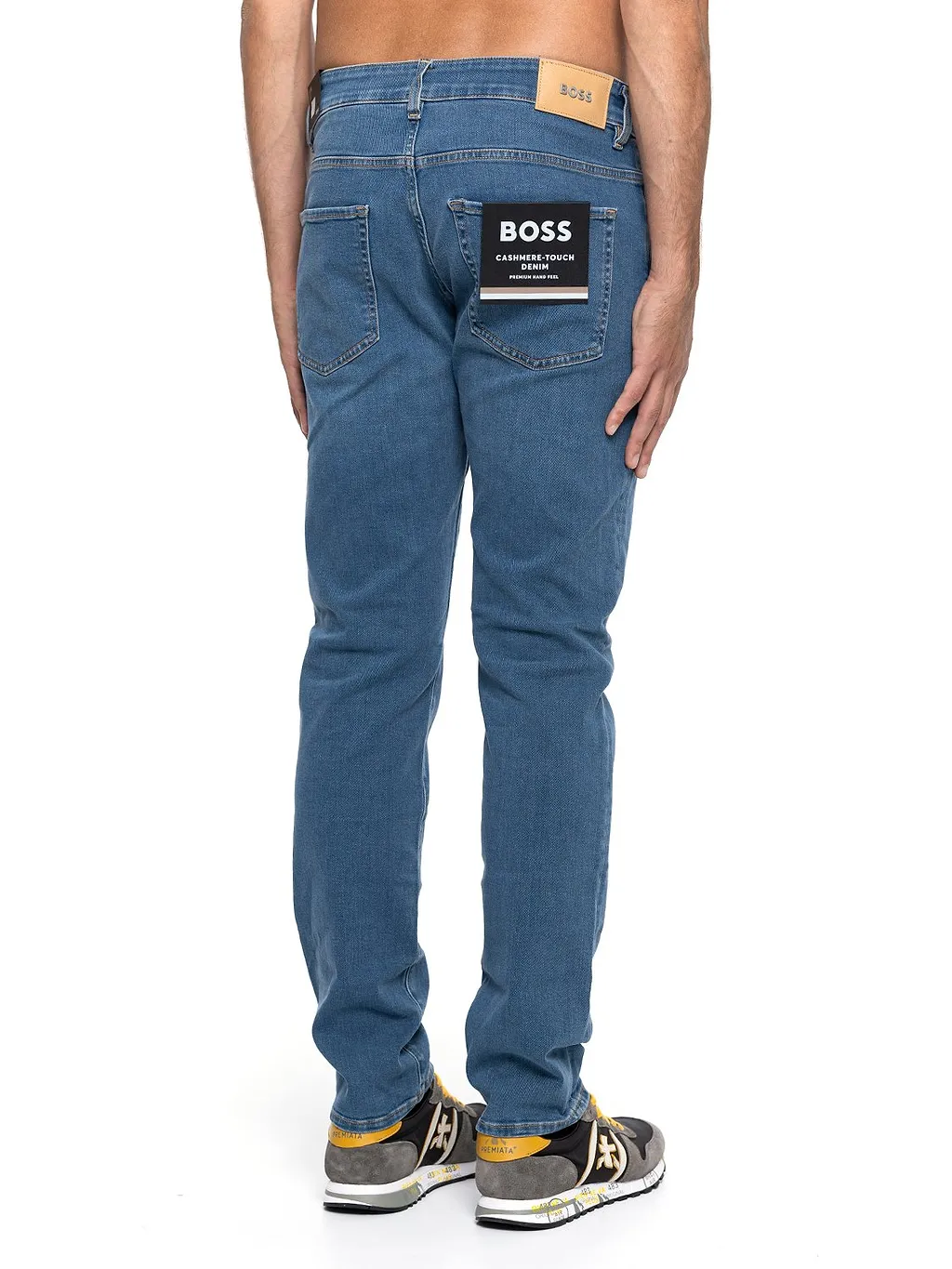 Boss Hugo Boss Logo-Patch Slim-Fit Jeans