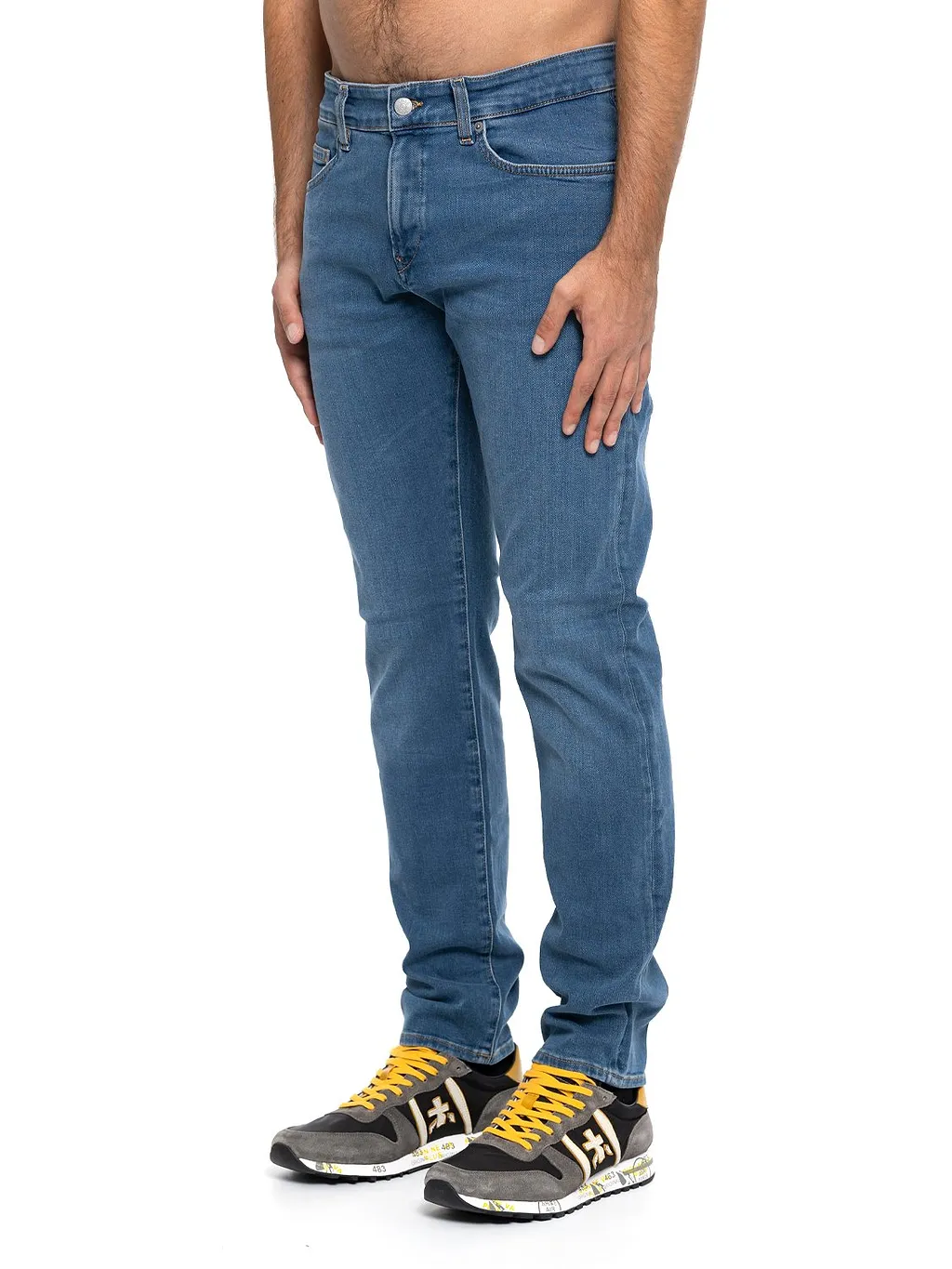 Boss Hugo Boss Logo-Patch Slim-Fit Jeans