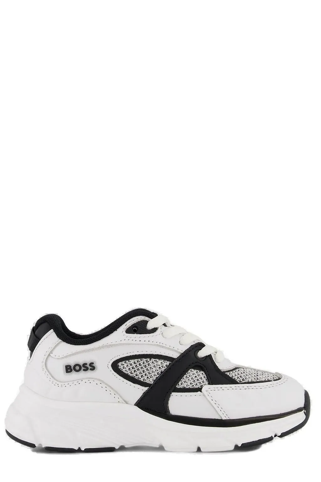 Boss Kids Mesh-Panelled Lace-Up Sneakers