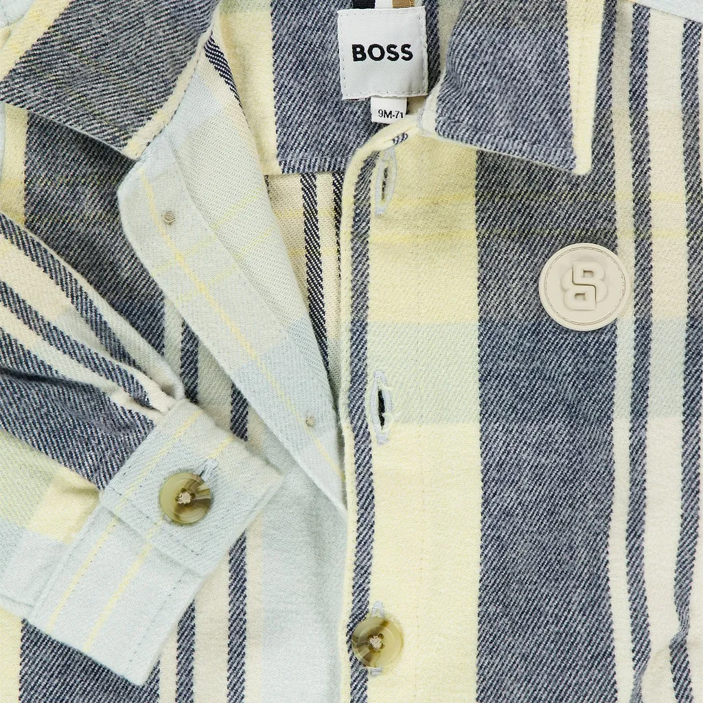Boss Kids Striped Button-Up Shirt