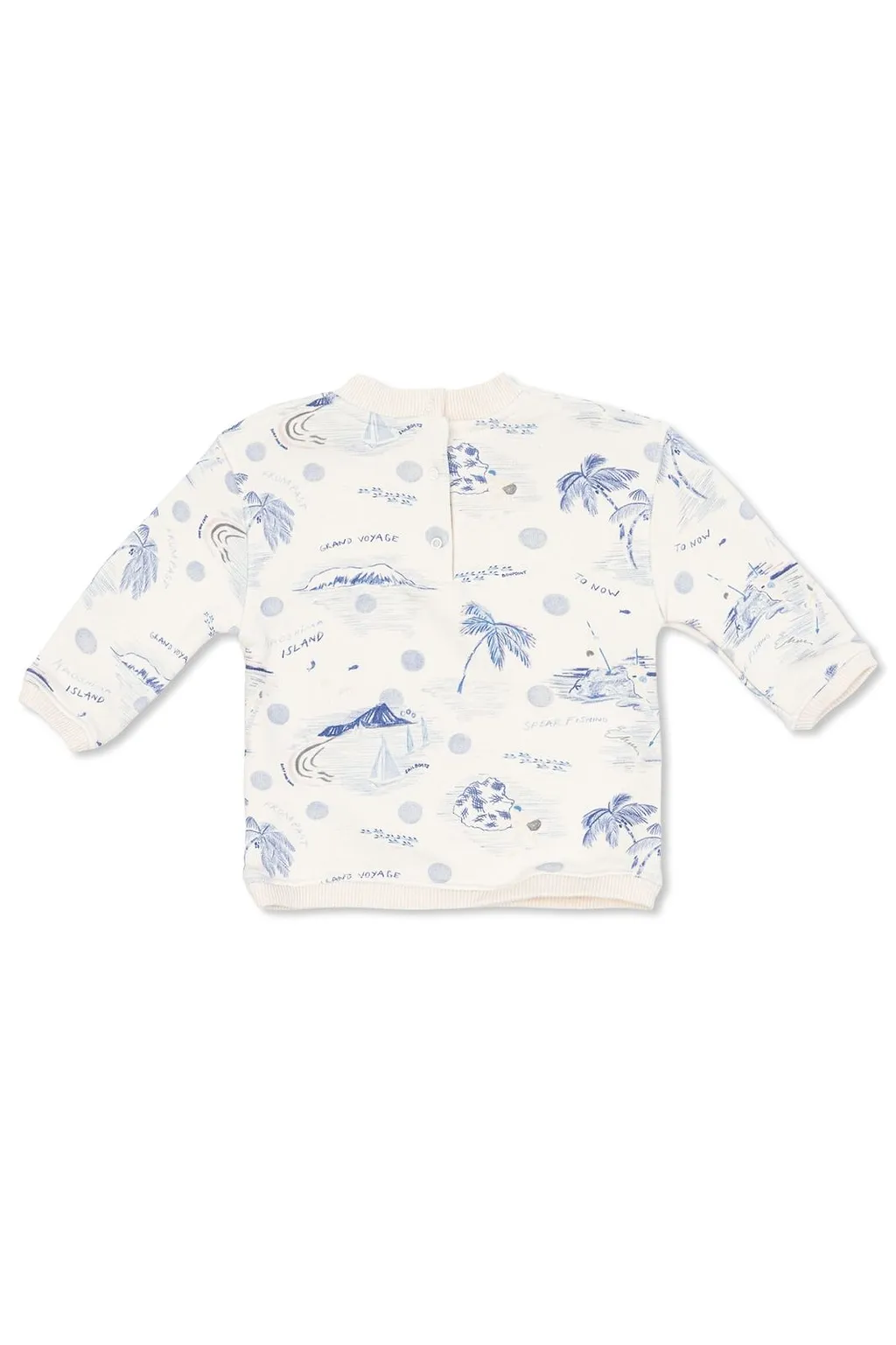 Bonpoint Palm-Tree Printed Crewneck Sweatshirt