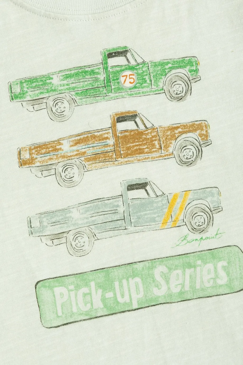 Bonpoint Pick-Up Trucks Printed Thibald T-Shirt