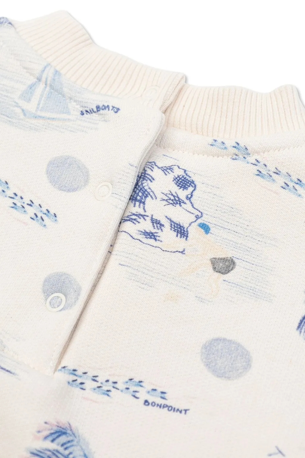 Bonpoint Palm-Tree Printed Crewneck Sweatshirt