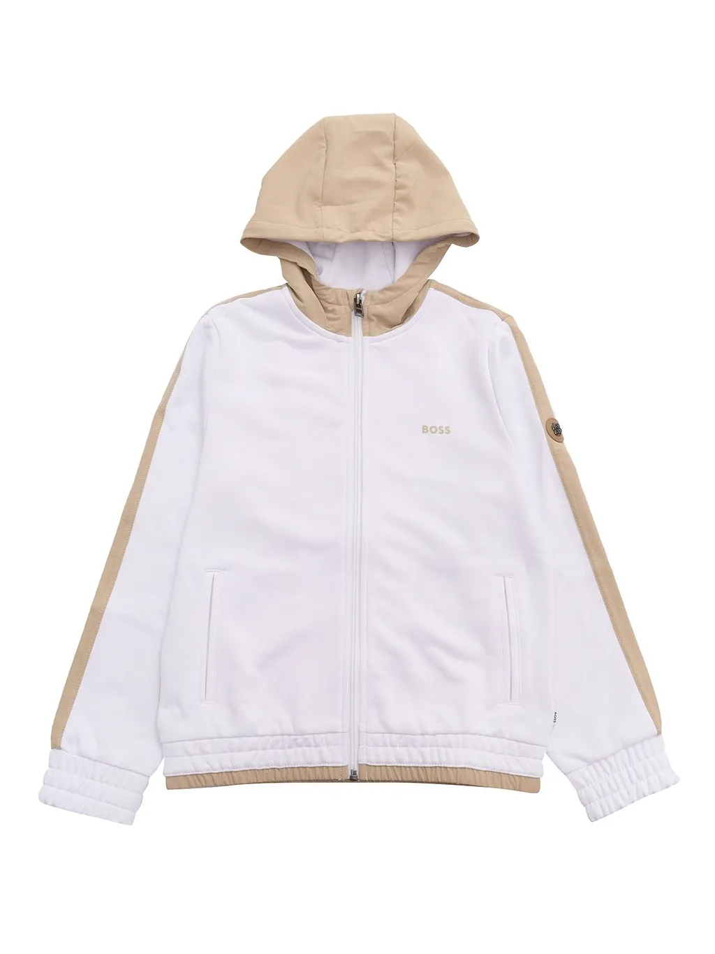 Boss Kids Two-Toned Zipped Hoodie