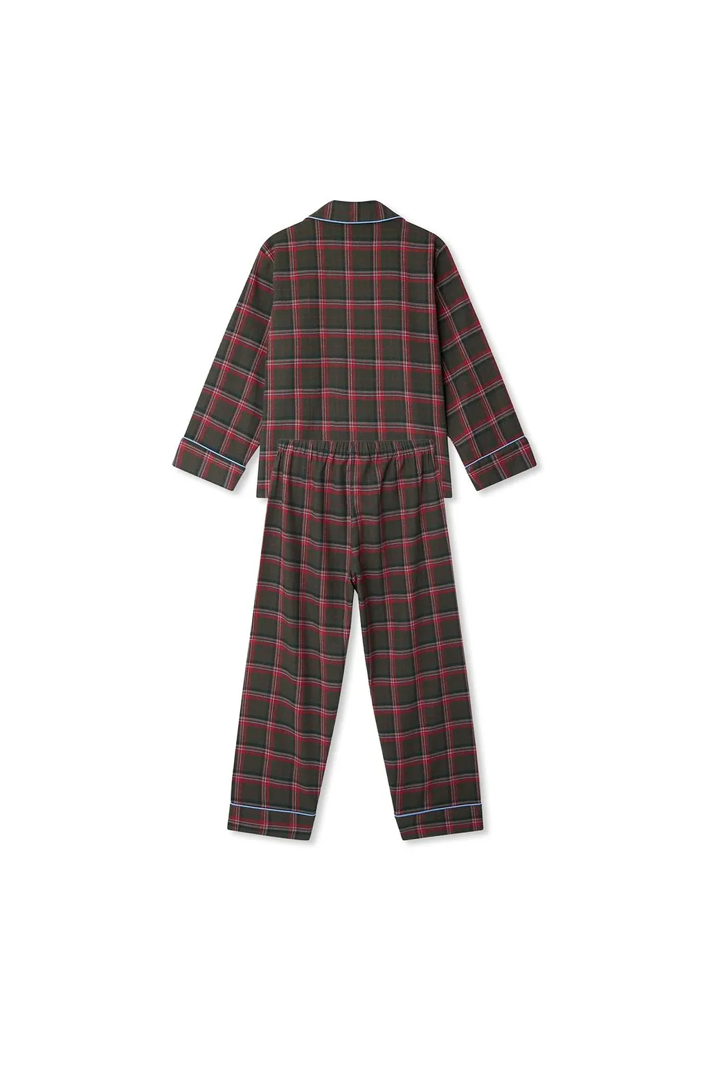 Bonpoint Plaid Pattern Two Piece Pajamas