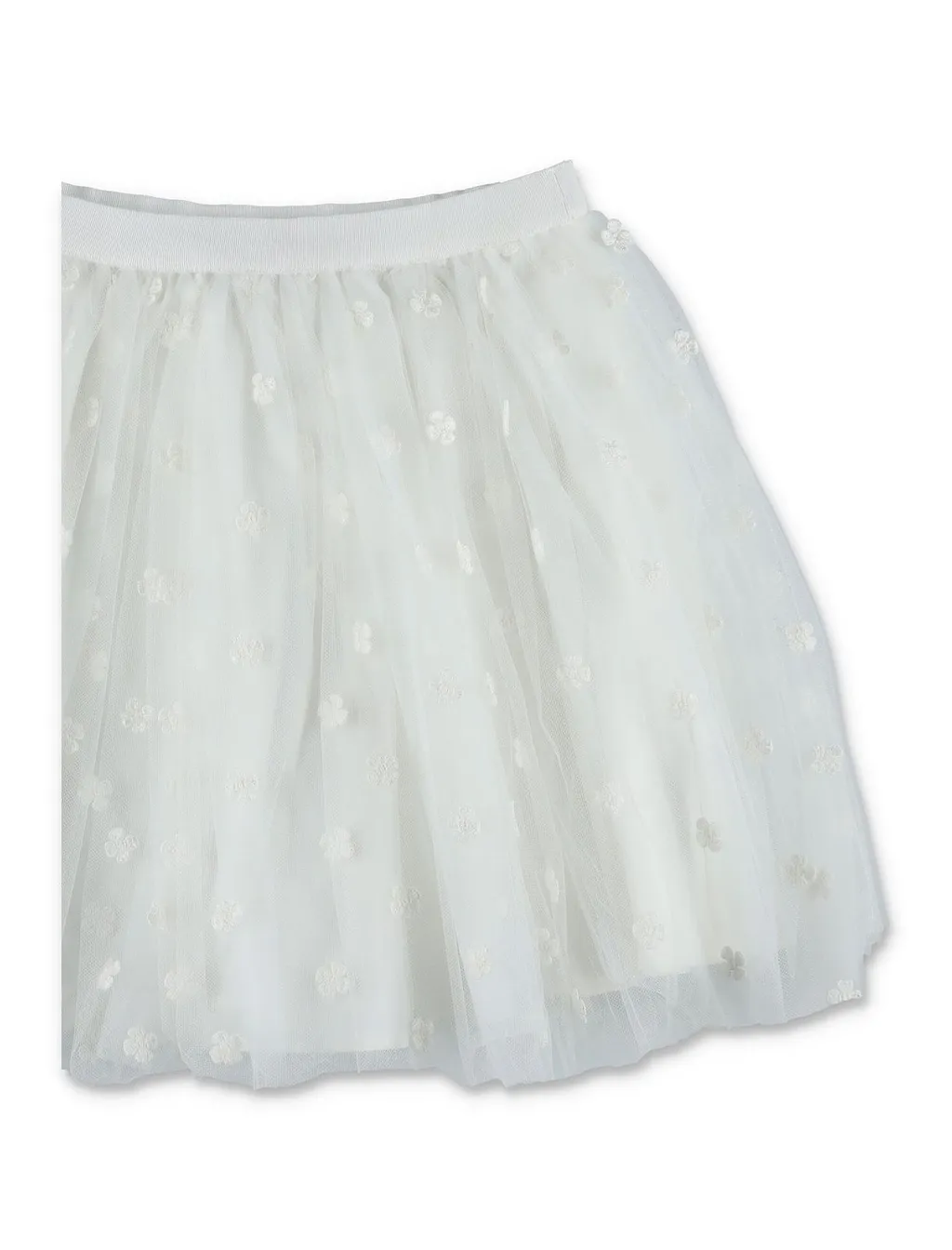 Bonpoint Pois Flower Embroidered Tulle Skirt