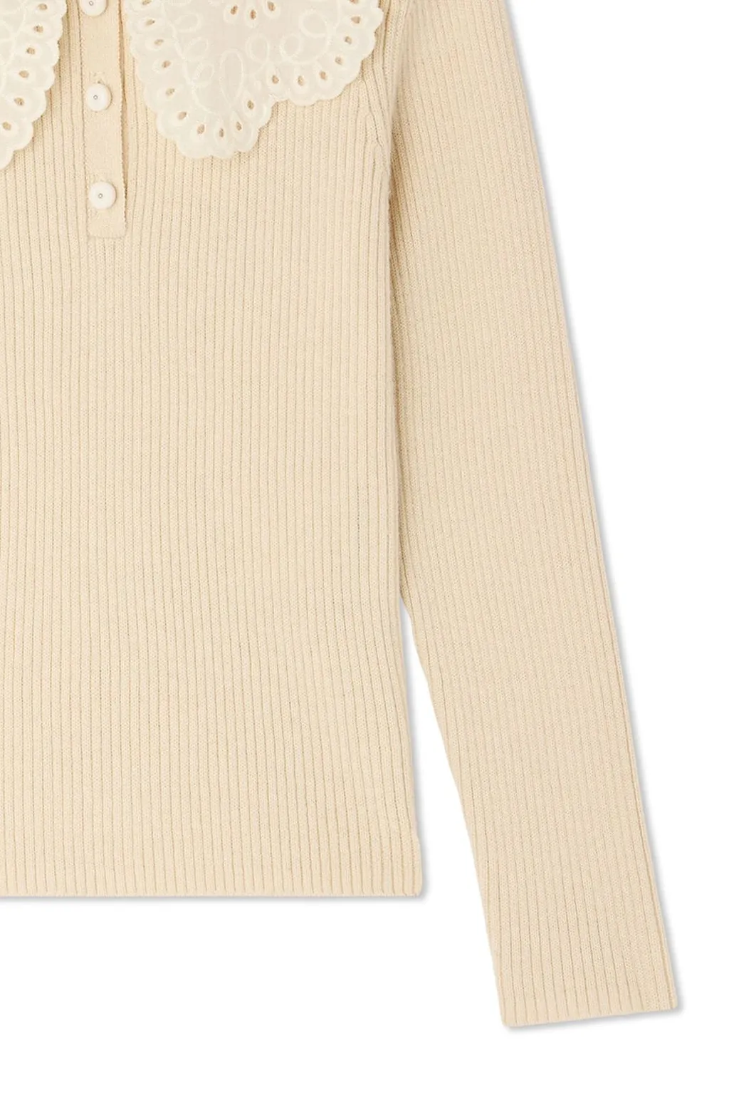 Bonpoint Ruffled Peter Pan Collar Maud Sweater