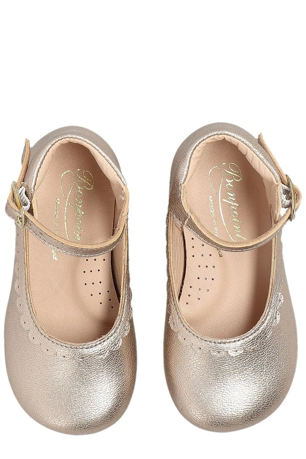 Bonpoint Scalloped Strap Ballerinas