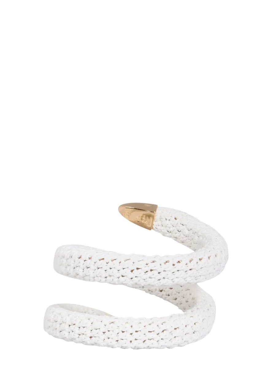 Bottega Veneta Crochet Spiral Bracelet