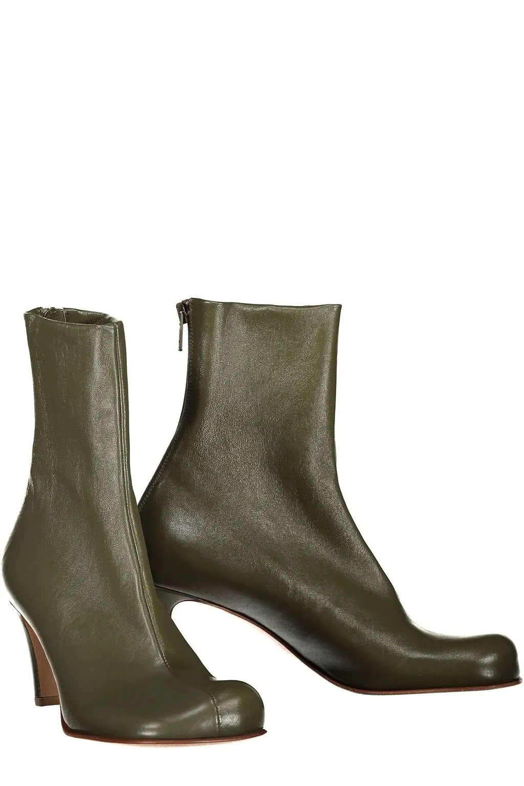 Bottega Veneta Square-Toe Bloc Ankle Boots