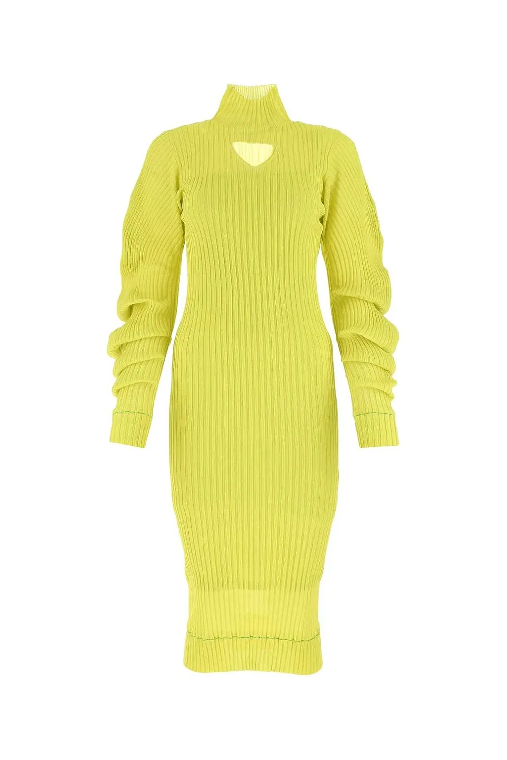 Bottega Veneta Turtleneck Cut-Out Rib-Knit Dress