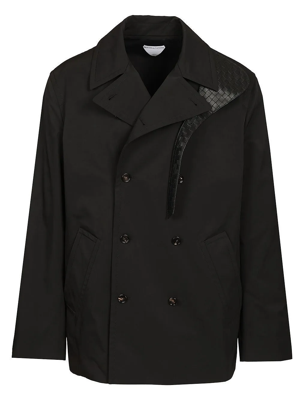 Bottega Veneta Woven-Detail Double-Breasted Coat