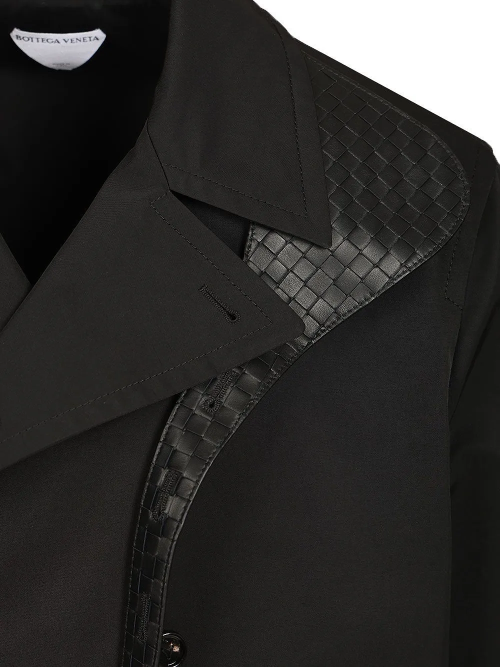 Bottega Veneta Woven-Detail Double-Breasted Coat