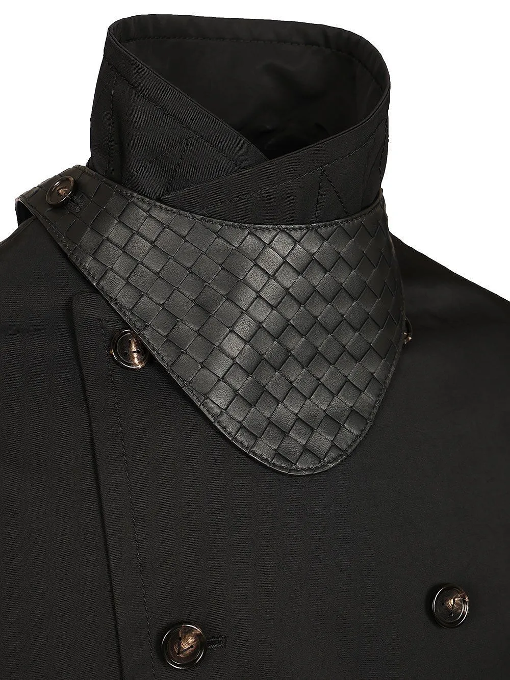Bottega Veneta Woven-Detail Double-Breasted Coat