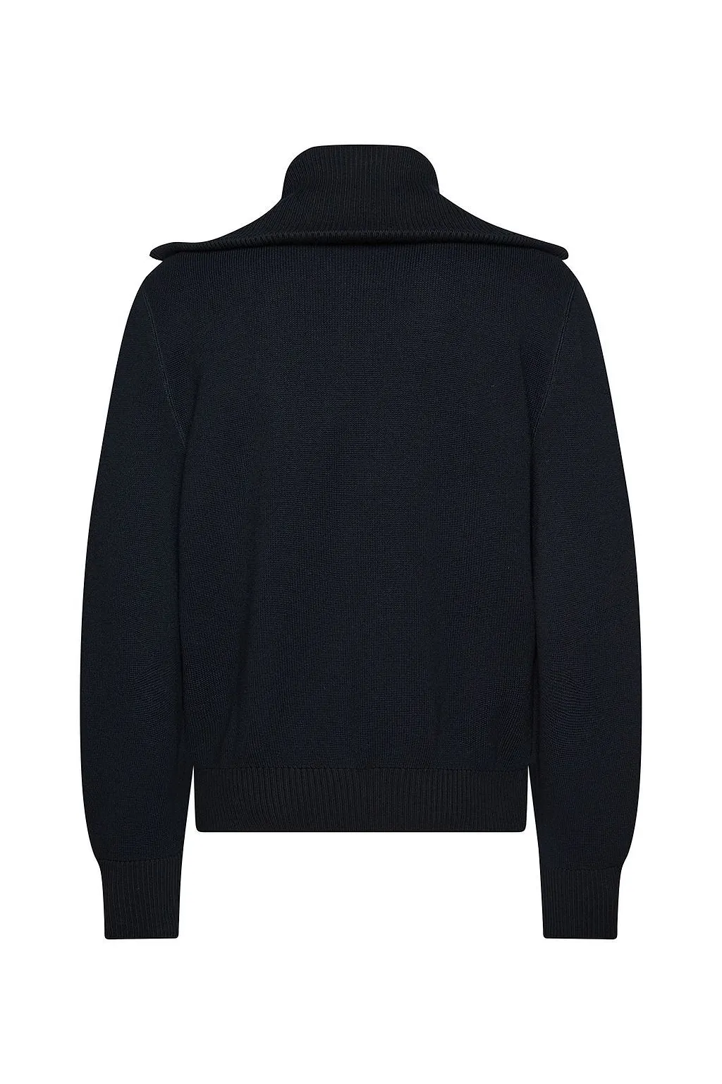 Bottega Veneta Zip-Up High Collar Knitted Sweater